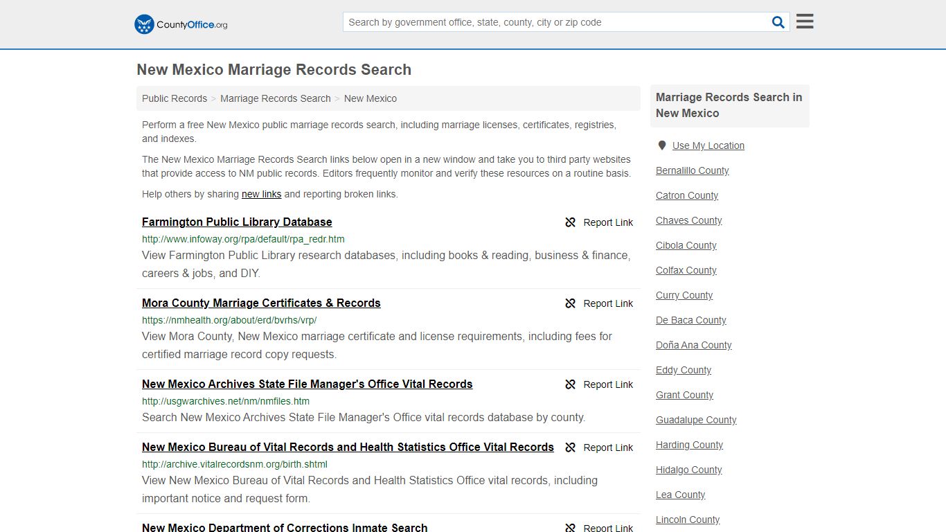 Marriage Records Search - New Mexico (Marriage Licenses ...